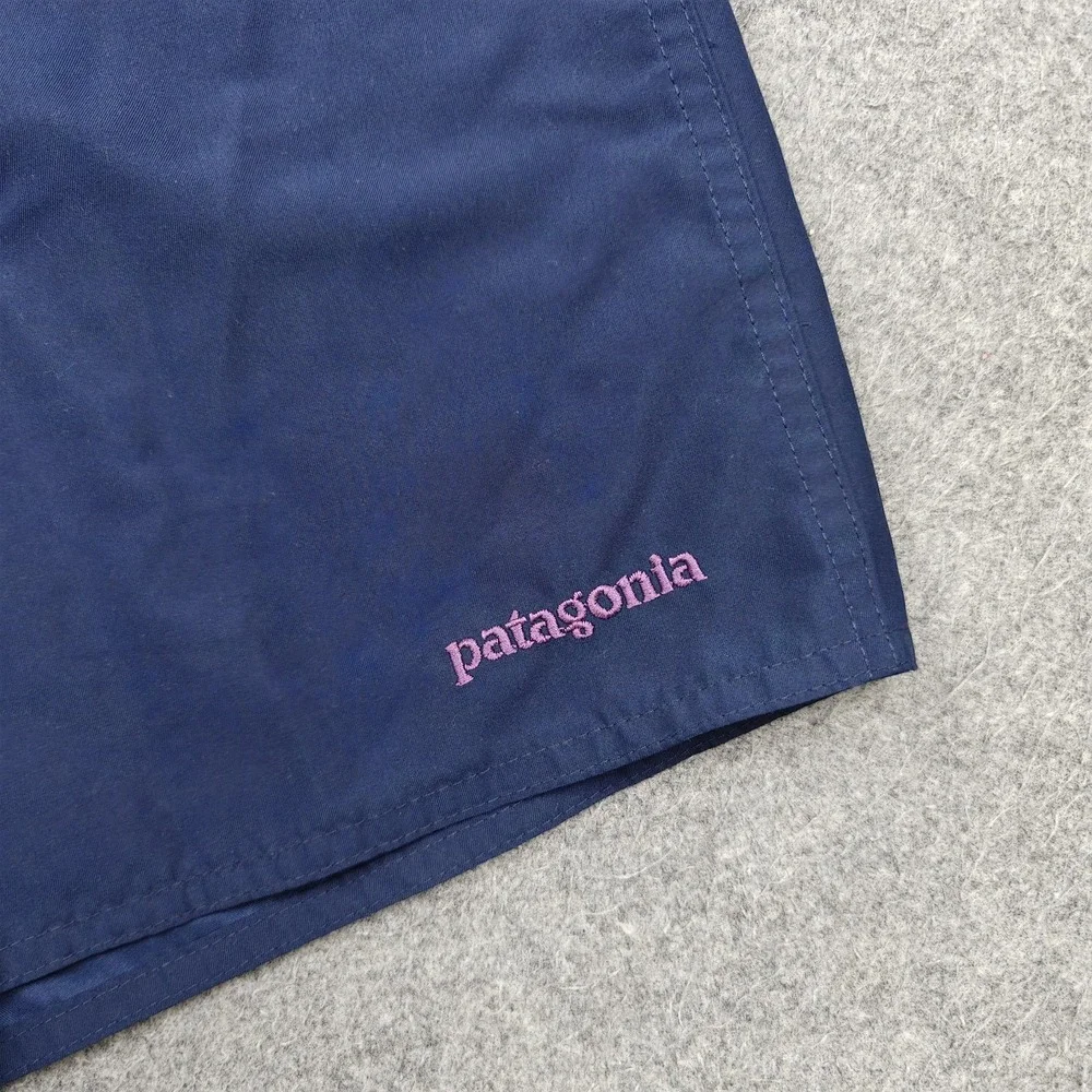 Patagonia Board Shorts Mens 30 Blue Swim Trunks Drawstring Zip Pocket Quick Dry